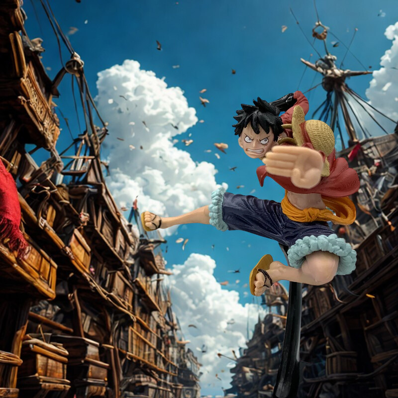 Luffy se prépare à attaquer - (One Piece)