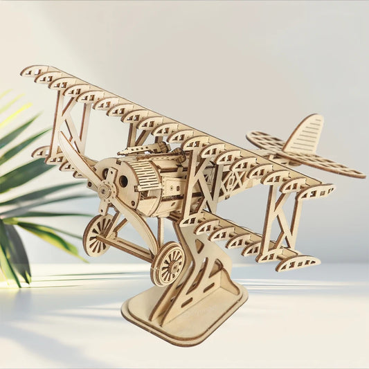 Puzzle 3D Bois Style Avion